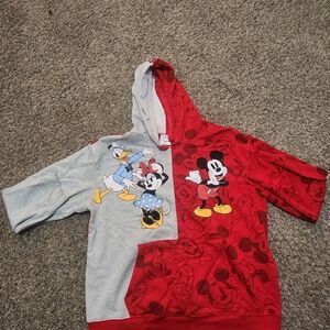 Disney Kids Puffer Jacket with Mickey and Friends in Red and Gray